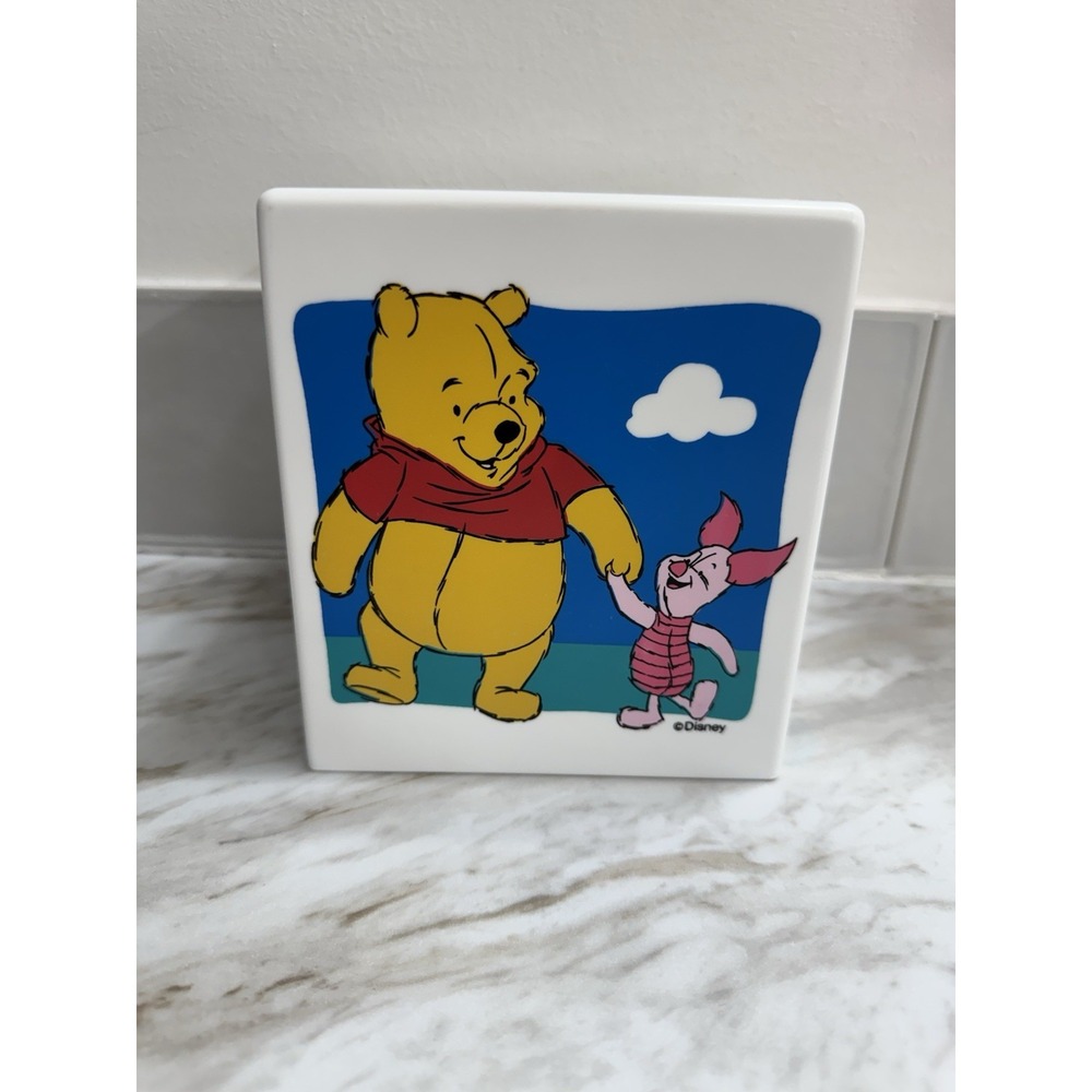Winnie The Pooh And Piglet Tissue Cover Box Vintage